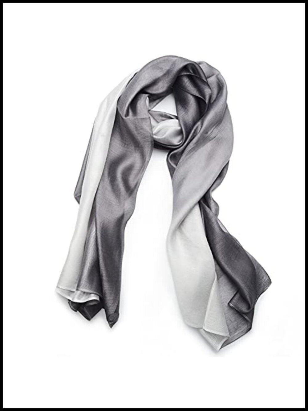 Cotton Silk Scarf Elegant Soft Wrap Shawl for Women 77x35